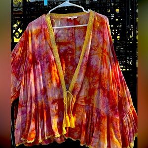 Beautiful lightweight jacket. Pink, orange and yellow; ready for Spring.